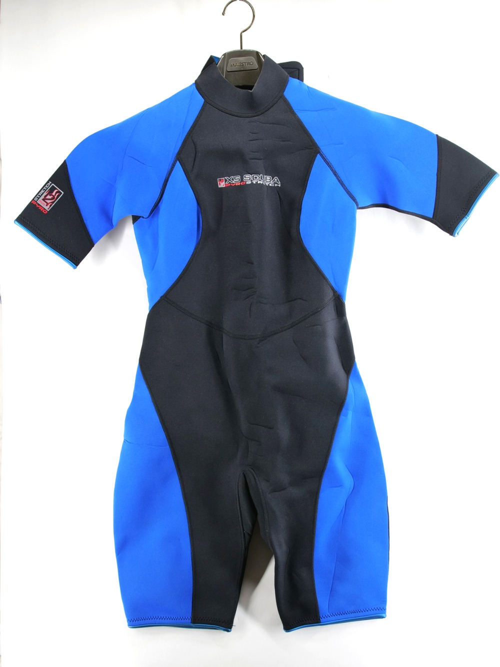XS Scuba Microstretch 2mm Pyrostretch Youth Size 12 Blue Black Shorty Wetsuit